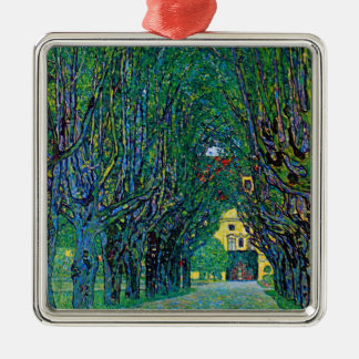 Avenue of Schloss Kammer Park by Gustav Klimt Ornament Aus Metall
