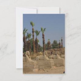 Avenue of Sphinxes Flat Greeting Card Karte
