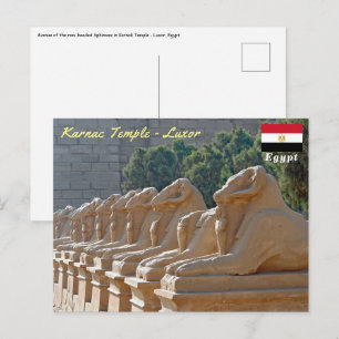 Avenue of Sphinxes in Karnak Temple - Ägypten Postkarte