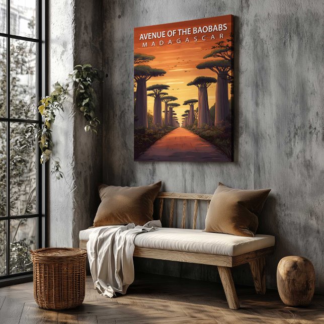 Avenue of the Baobabs Madagascar Canvas Wall Art Leinwanddruck (Avenue of the Baobabs Madagascar Canvas Wall Art by TinkPrints.)