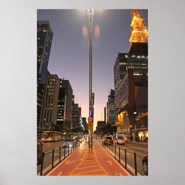 Avenue Paulista - São Paulo Poster (Vorne)