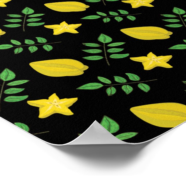 Averrhoa Carambola Starfruit Tree Exotic Frucht Poster (Ecke)