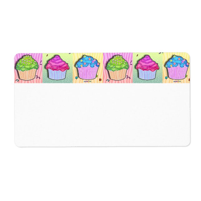 AVERY ETIKETTIEREN - Pop Art CUPCAKES (Vorne)