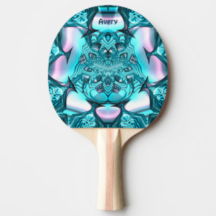 AVERY ~ MARSHMALLOWS ~ Pink Blue Fraktal ~ Tischtennis Schläger