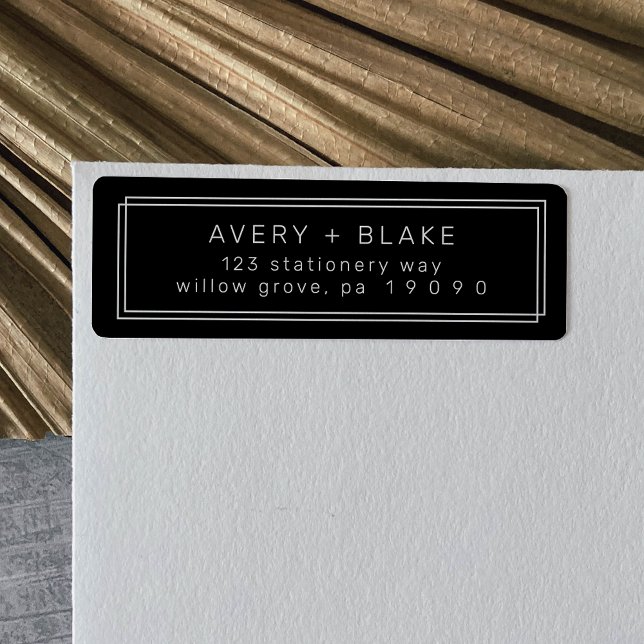 AVERY Modern Black Rücksendeadressen-Aufklebers (AVERY Modern Black Return Address Labels)