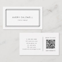 AVERY Modern minimalistischer Doppelrahmen-QR-Code
