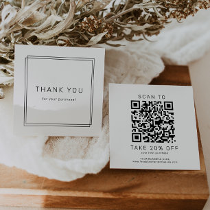 AVERY Moderne minimalistische Geschäft- QR-Code Da Rabattkarte