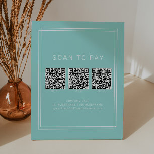 AVERY Moderne Minz-Geschäft QR-Code-Scan zum Bezah Sockelschild