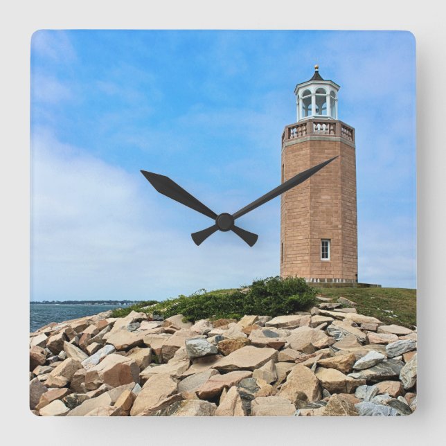 Avery Point Lighthouse, Connecticut Wall Uhr (Vorderseite)