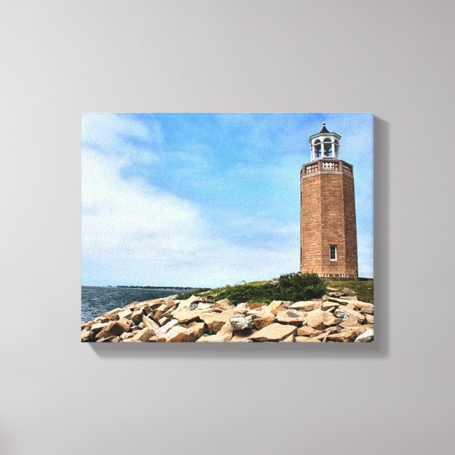 Avery Point Lighthouse, Connecticut Wrapped Canvas Leinwanddruck (Vorderseite)