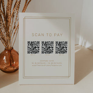 AVERY Vintage Gold Business QR-Code Scannen zum Be Sockelschild