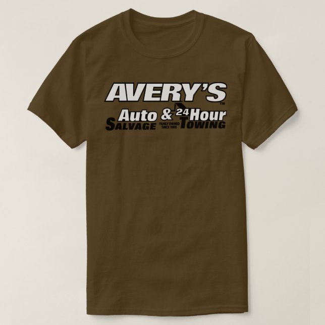 Averys Auto Salvage 24 Stunden Schleppen T-Shirt (Design vorne)