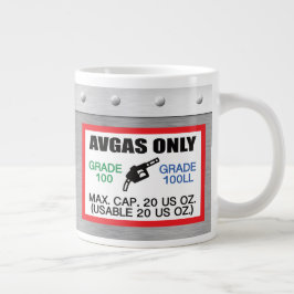 AVGAS / 100LL fuel only Jumbo-Tasse