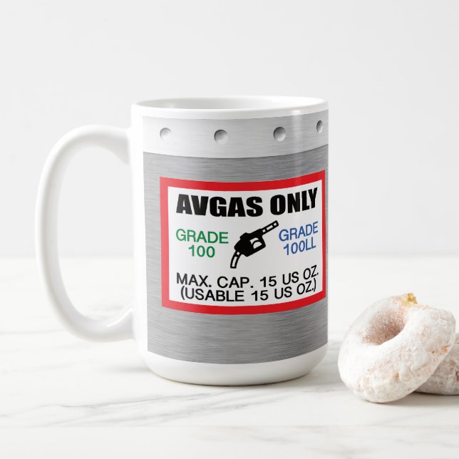 AVGAS / 100LL fuel only Kaffeetasse (Mit Donut)