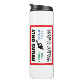 AVGAS / 100LL fuel only Thermosbecher