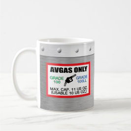 AVGAS / 100LL Kraftstoff nur 11 oz Kaffeetasse
