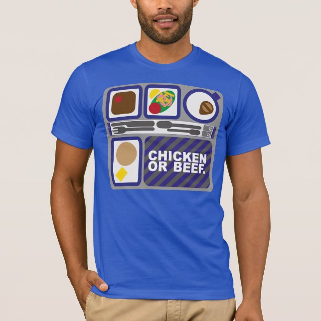 Avgeek - Huhn oder Rindfleisch T-Shirt (Vorderseite)