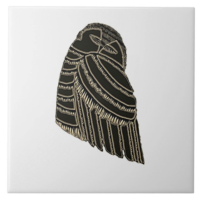 AVIAN ART DECO IN BROWN Kachel (Vorderseite)