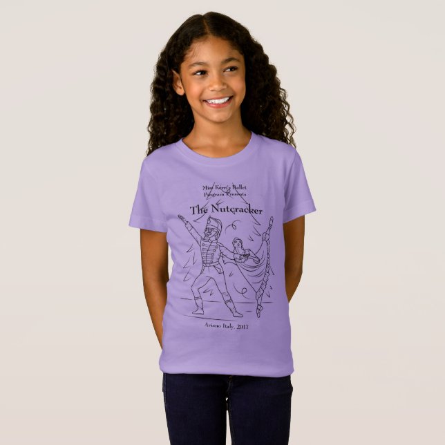 Aviano-Ballett-Programm-Mädchen-Nussknacker-Shirt T-Shirt (Vorne ganz)