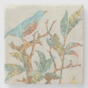 Aviäre Collage I Steinuntersetzer