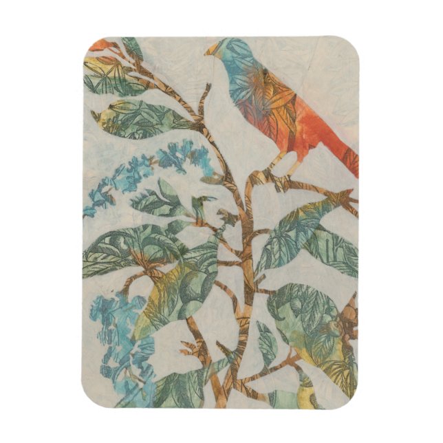 Aviäre Collage II Magnet (Vertikal)