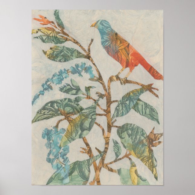 Aviäre Collage II Poster (Vorne)