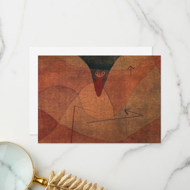 Aviäre Evolution von Paul Klee Dankeskarte (Vorderseite/Rückseite Beispiel)