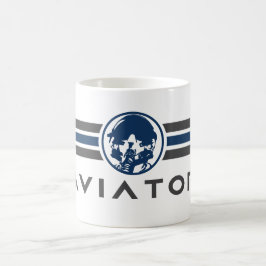 Aviäre Logo mit Kämpfer-Pilot-Helm Tasse