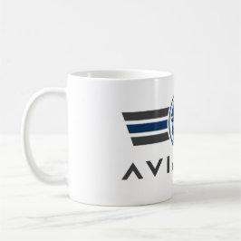 Aviäre Logo mit Kämpfer-Pilot-Helm Tasse