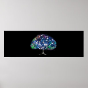 Aviary Art Rainbow Tree Poster