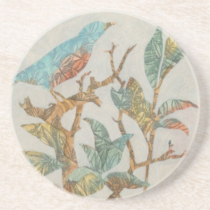 Aviary-Collage I Sandstein Untersetzer