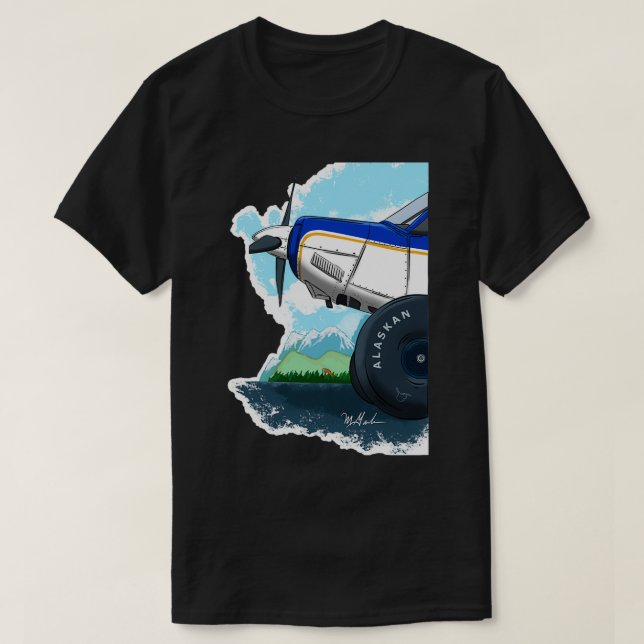 Aviat Husky vorne Valdez Alaska Stol T-Shirt (Design vorne)