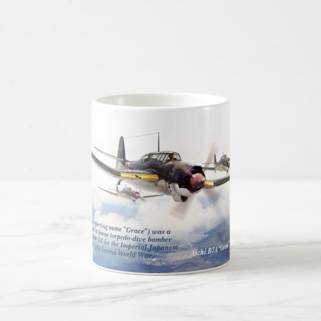 Aviation Art Mug "Aichi B7A"Grace"" Kaffeetasse (Mittel)