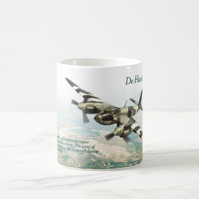 Aviation Art Mug "De Havilland Mosquito" Kaffeetasse (Mittel)