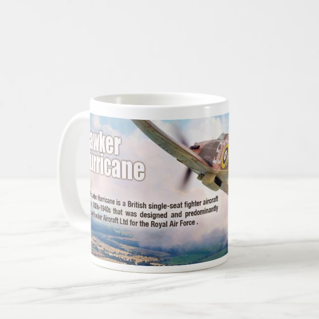 Aviation Art mug "Hawker Hurricane" Tasse (Vorderseite Links)