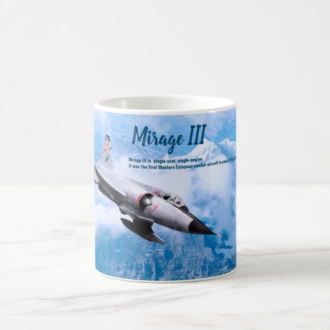 Aviation Art Mug "Mirage III " Kaffeetasse (Mittel)