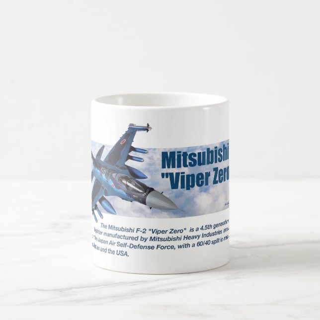 Aviation Art mug "Mitsubishi F-2 Viper Zero" Tasse (Mittel)