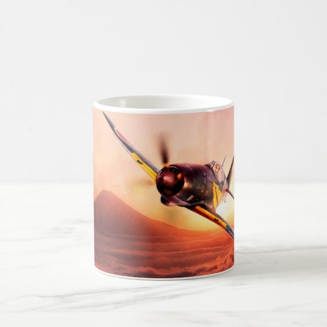 Aviation Art Mug "Mitsubishi J2M 雷電 Jack" Tasse (Mittel)