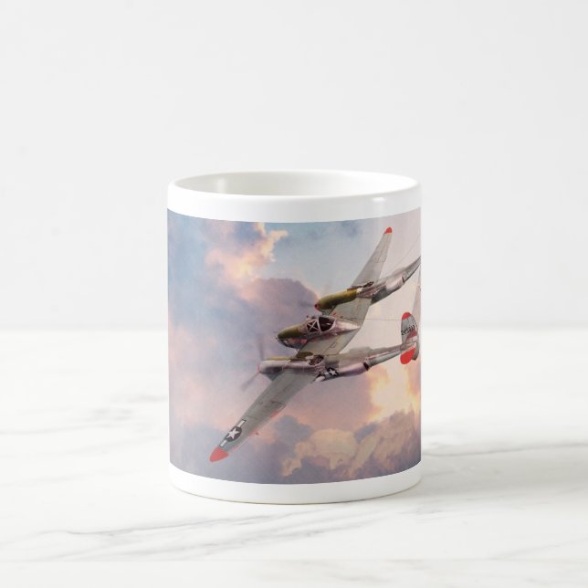 Aviation Art mug "P-38 Lightning" Tasse (Mittel)