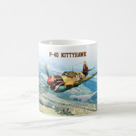 Aviation Art Mug "P-40 Kittyhawk" Kaffeetasse