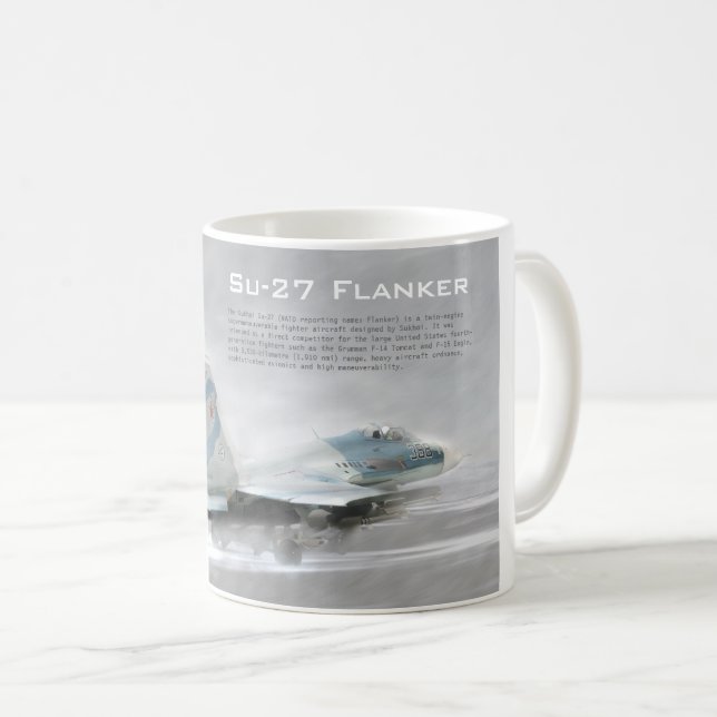 Aviation Art Mug "Su-27 Flanker" Kaffeetasse (VorderseiteRechts)