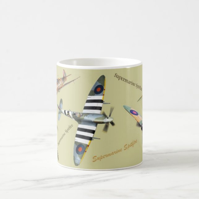 Aviation Art Mug "Supermarine Spitfire" Tasse (Mittel)
