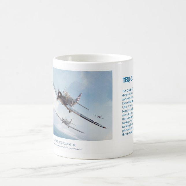 Aviation art mug "TBD-1 Devastator" Tasse (Mittel)