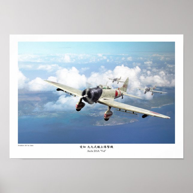 Aviation Art Poster "Aichi D3A "Val" (Vorne)