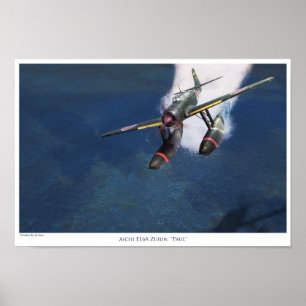 Aviation Art Poster "Aichi E16A Zuiun" Paul"