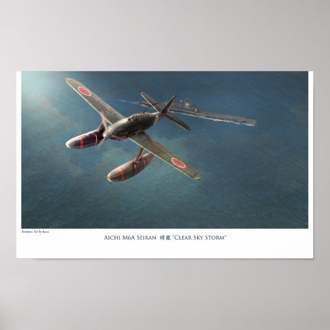 Aviation Art Poster "Aichi M6A Seiran" (Vorne)
