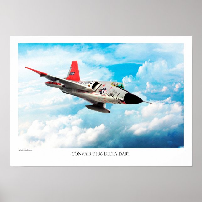 Aviation Art Poster "Convair F-106 Delta Dart" (Vorne)
