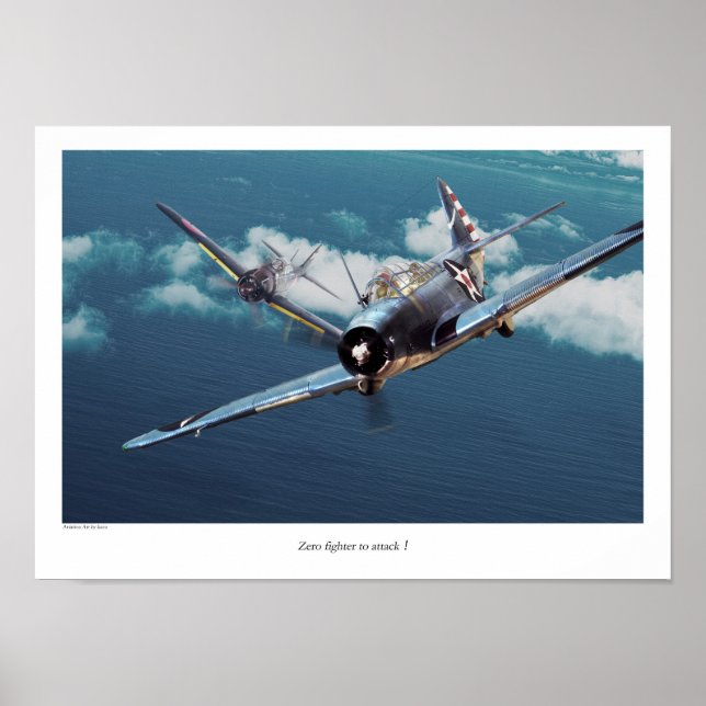 Aviation Art Poster "Douglas TBD Devaator" (Vorne)