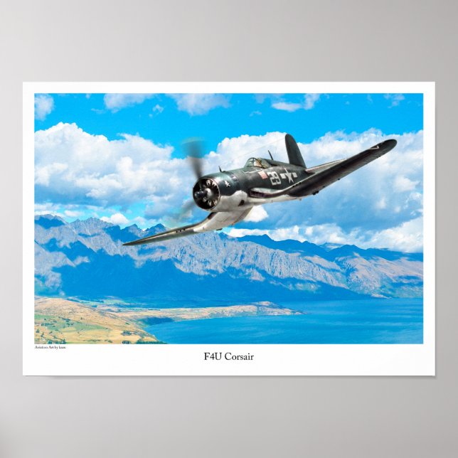 Aviation Art Poster "F4U Corsair" (Vorne)