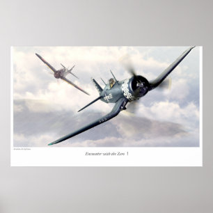 Aviation Art Poster "F4U Corsair"